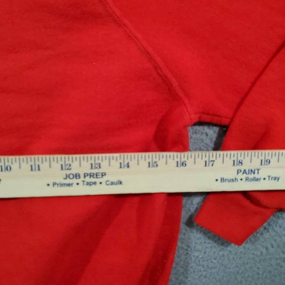 Vintage Dickies Sweatshirt Boys Small Red Solid Crew Neck Pullover Made USA - Picture 8 of 10
